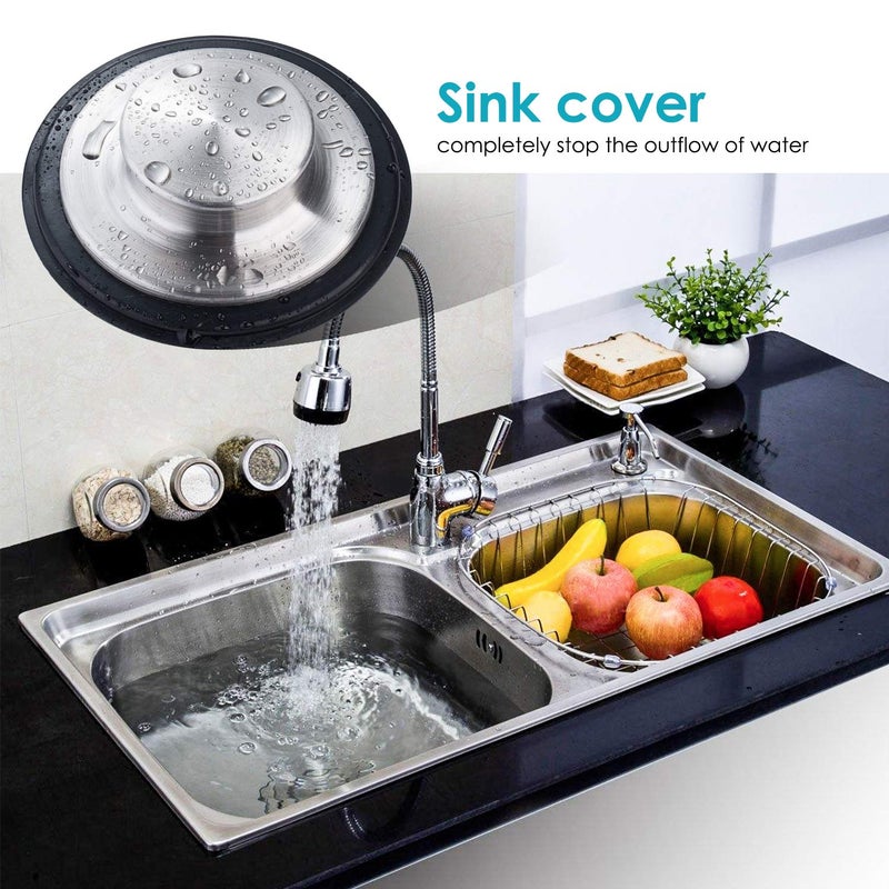 Fengbao 2PCS Kitchen Sink Stopper - Stainless Steel, Large Wide Rim 3.35" Diameter - Fengbao - Image 5